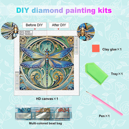 Dragonfly - Special Shaped Drill Diamond Painting 30*30CM