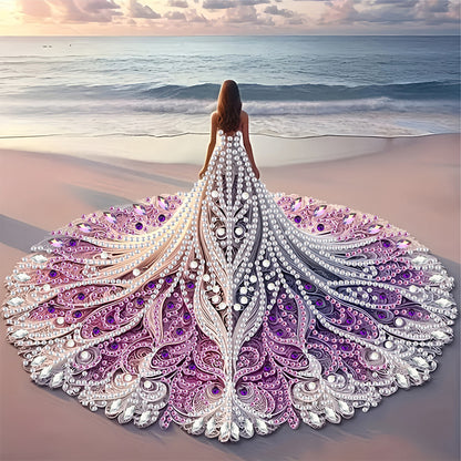 Gorgeous Skirt Girl - Special Shaped Drill Diamond Painting 30*30CM