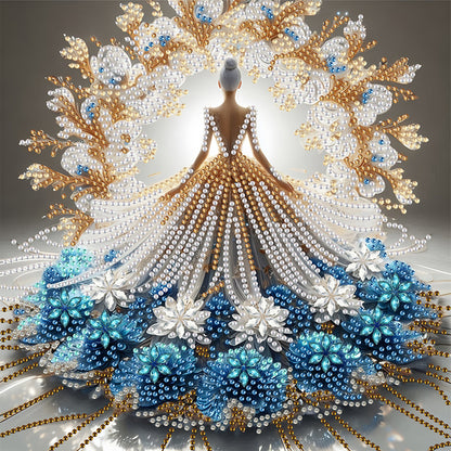 Gorgeous Skirt Girl - Special Shaped Drill Diamond Painting 30*30CM