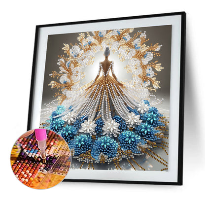 Gorgeous Skirt Girl - Special Shaped Drill Diamond Painting 30*30CM