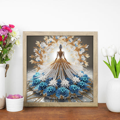 Gorgeous Skirt Girl - Special Shaped Drill Diamond Painting 30*30CM