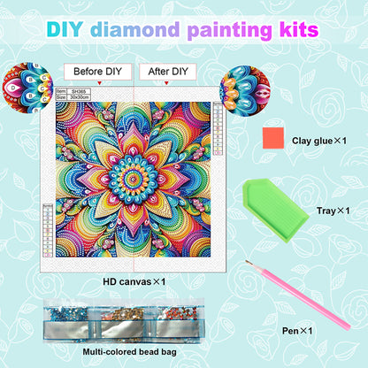 Mandala - Special Shaped Drill Diamond Painting 30*30CM