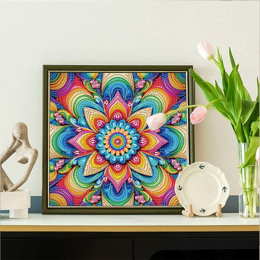 Mandala - Special Shaped Drill Diamond Painting 30*30CM