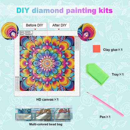 Mandala - Special Shaped Drill Diamond Painting 30*30CM
