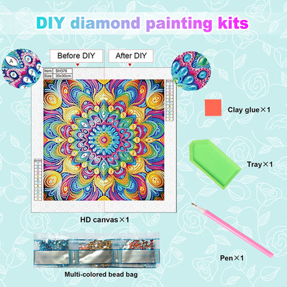Mandala - Special Shaped Drill Diamond Painting 30*30CM