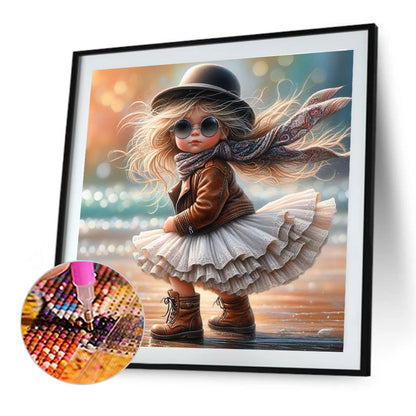 Cute Little Girl - Full Round Drill Diamond Painting 40*40CM