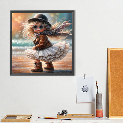 Cute Little Girl - Full Round Drill Diamond Painting 40*40CM
