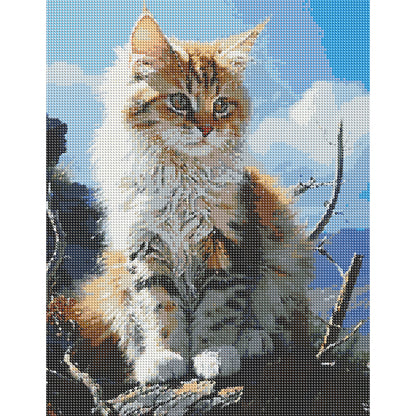 Cat - Full Round Drill Diamond Painting 40*50CM