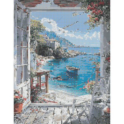 Seaside Scenery - Full Round Drill Diamond Painting 40*50CM