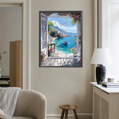Seaside Scenery - Full Round Drill Diamond Painting 40*50CM