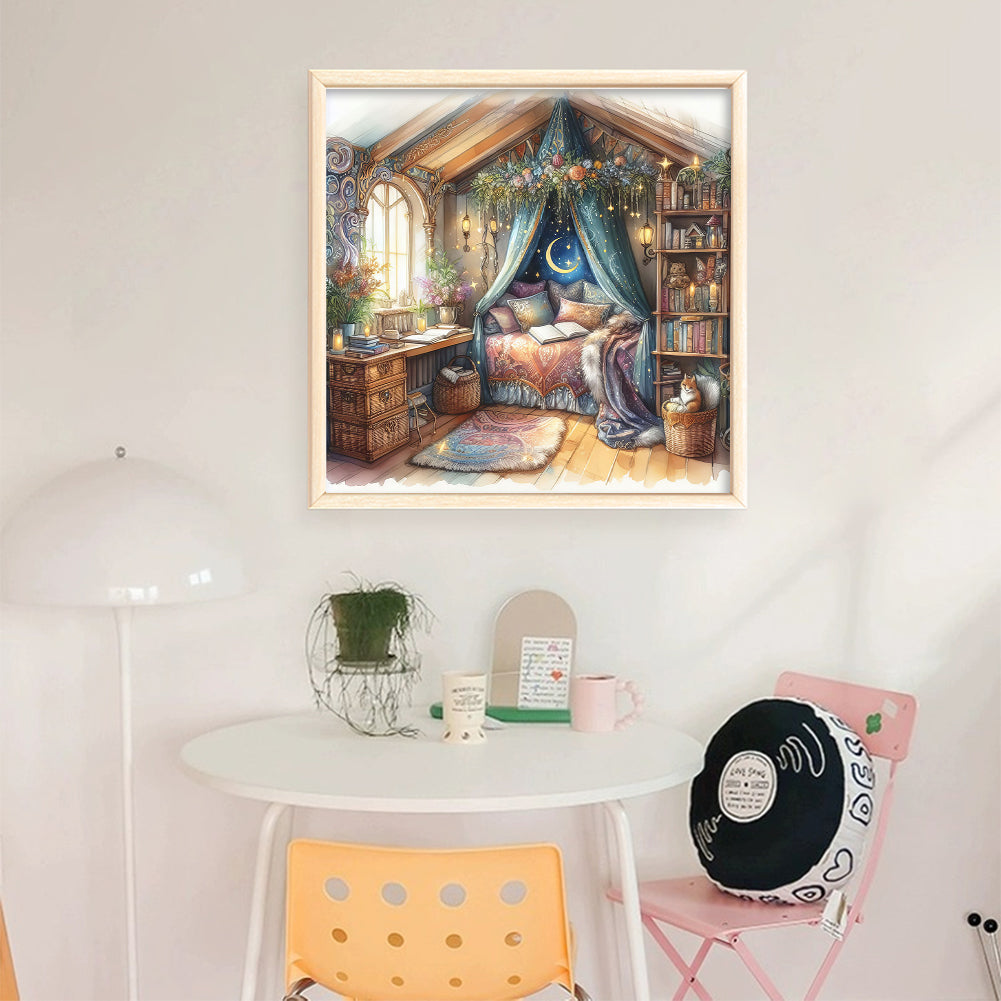 Bedroom - 11CT Stamped Cross Stitch 50*50CM