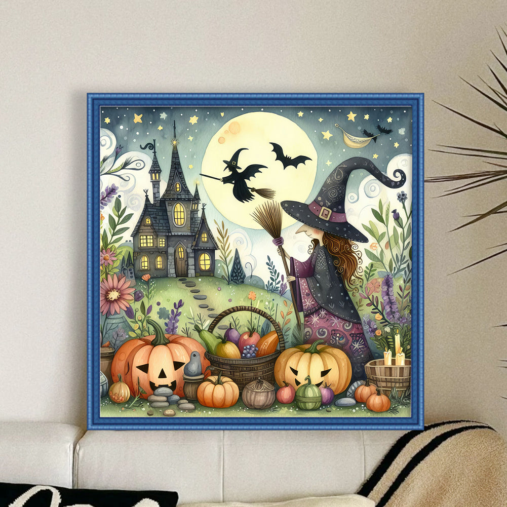 Witch - 11CT Stamped Cross Stitch 50*50CM