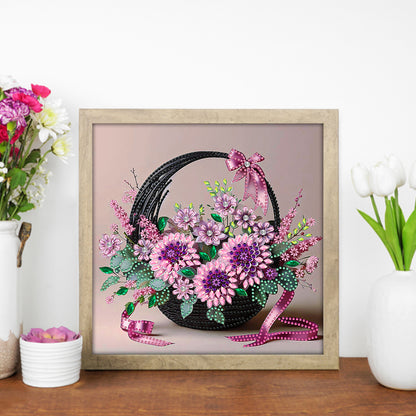 Flower Basket - Special Shaped Drill Diamond Painting 30*30CM