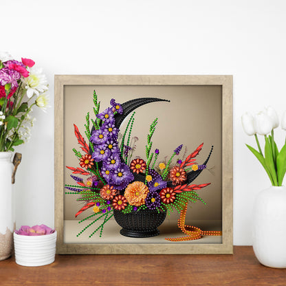 Flower Basket - Special Shaped Drill Diamond Painting 30*30CM