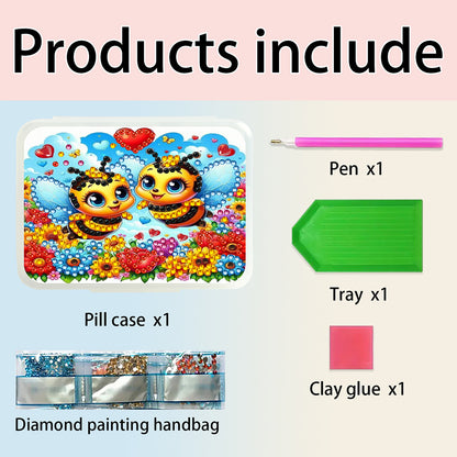 Animals Pill Storage Box Diamond Painting Pill Case Pill Dispenser for Art Craft
