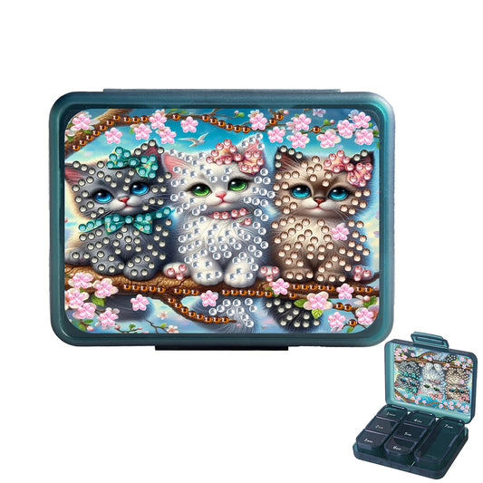 Animals Pill Storage Box Diamond Painting Pill Case Pill Dispenser for Art Craft