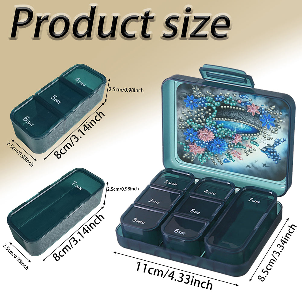 Animals Pill Storage Box Diamond Painting Pill Case Pill Dispenser for Art Craft