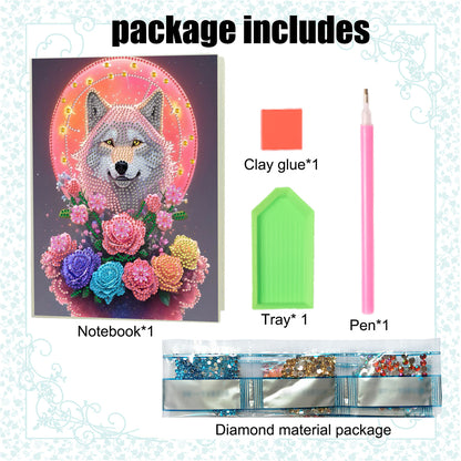 DIY Special Shaped Diamond Painting Notebook 50 Pages A5 Diamond Art Diary Book