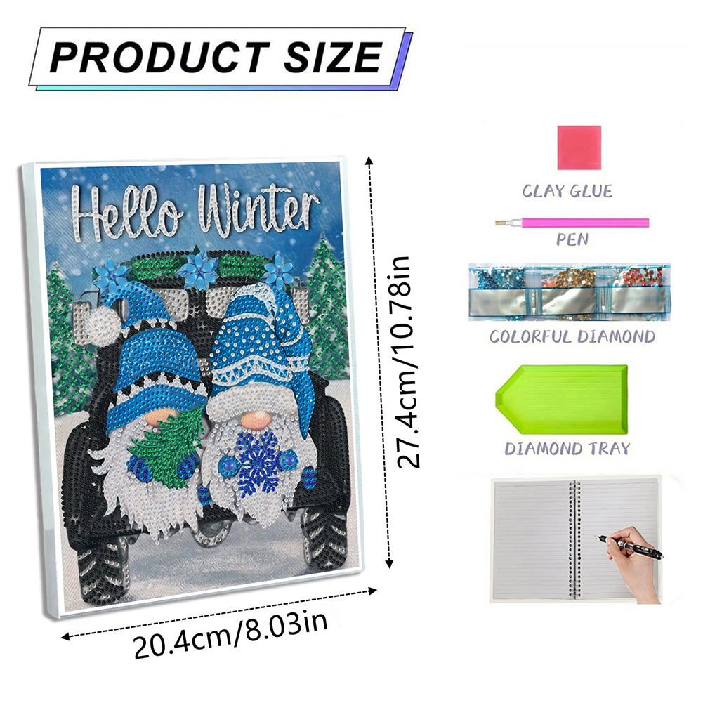DIY Special Shaped Diamond Painting Notebook 50 Pages A5 Diamond Art Diary Book