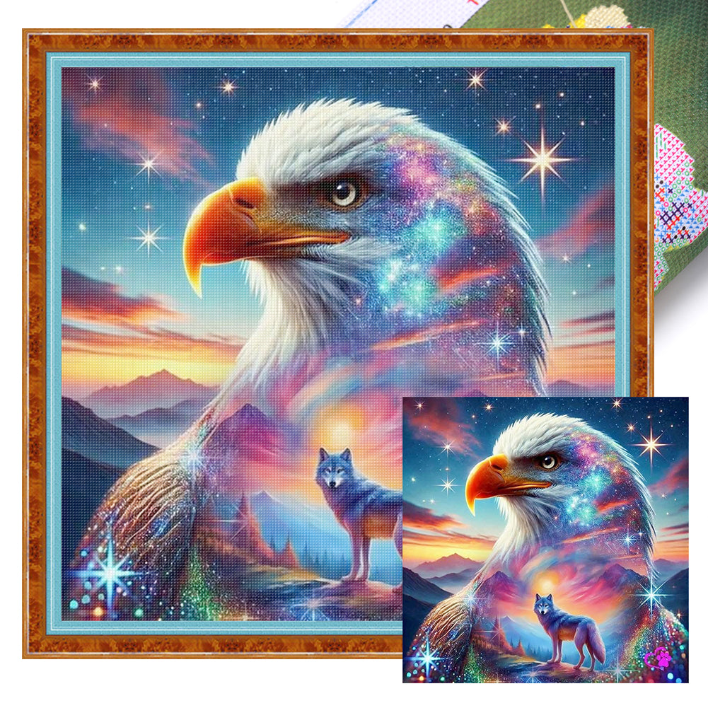 Eagle - 11CT Stamped Cross Stitch 40X40CM