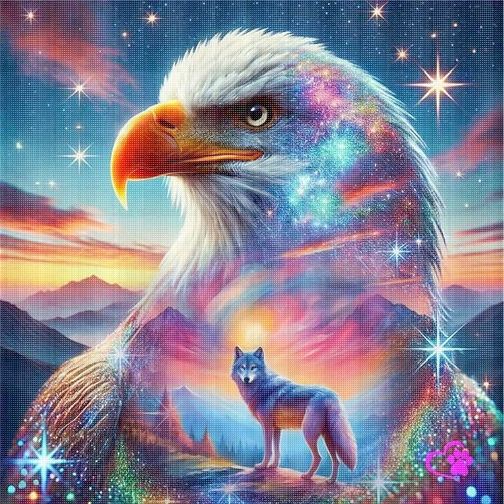 Eagle - 11CT Stamped Cross Stitch 40X40CM