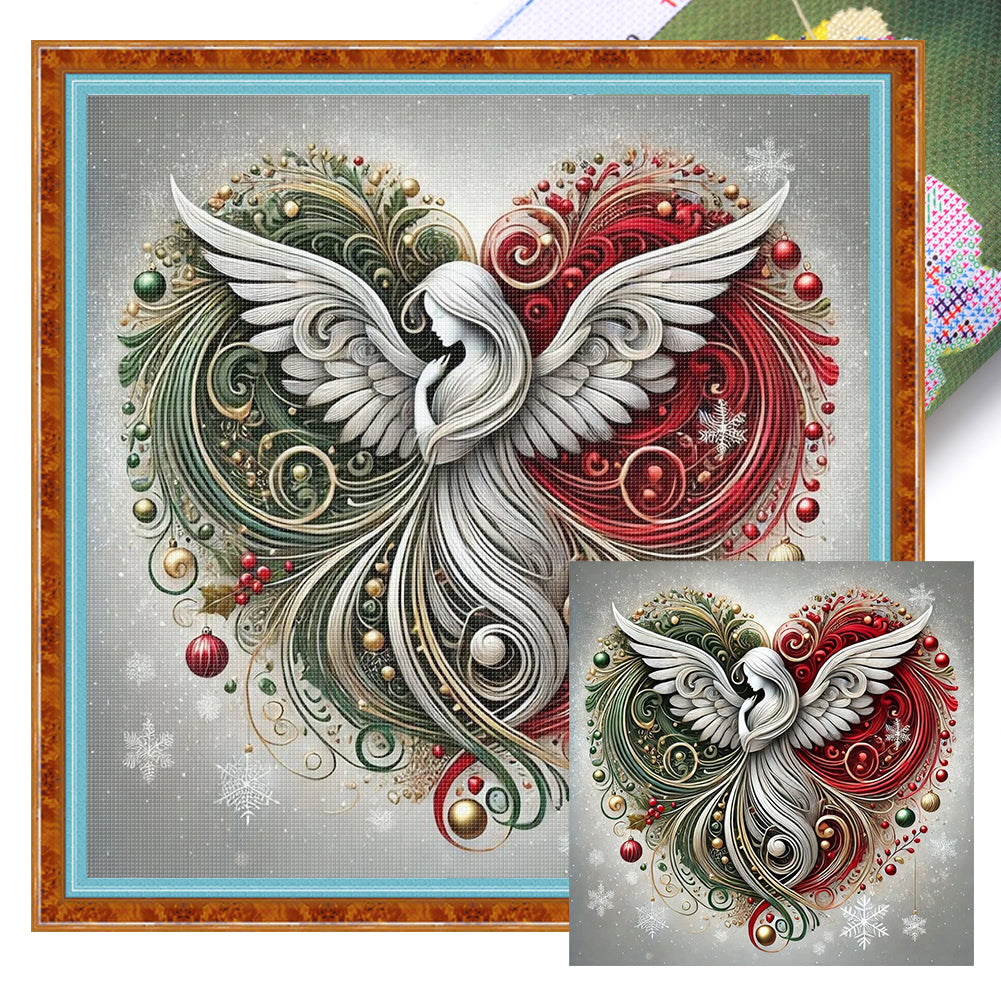 Love Angel - 11CT Stamped Cross Stitch 45*45CM