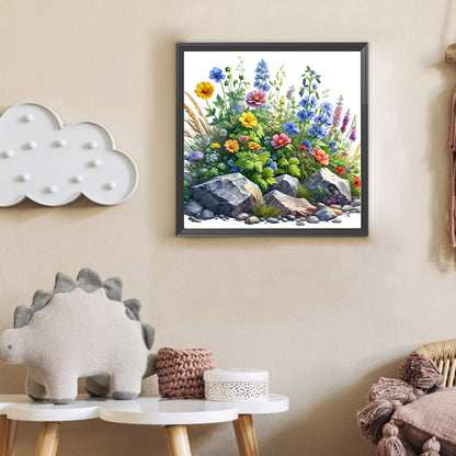 Flower Bush - Full Round Drill Diamond Painting 30*30CM