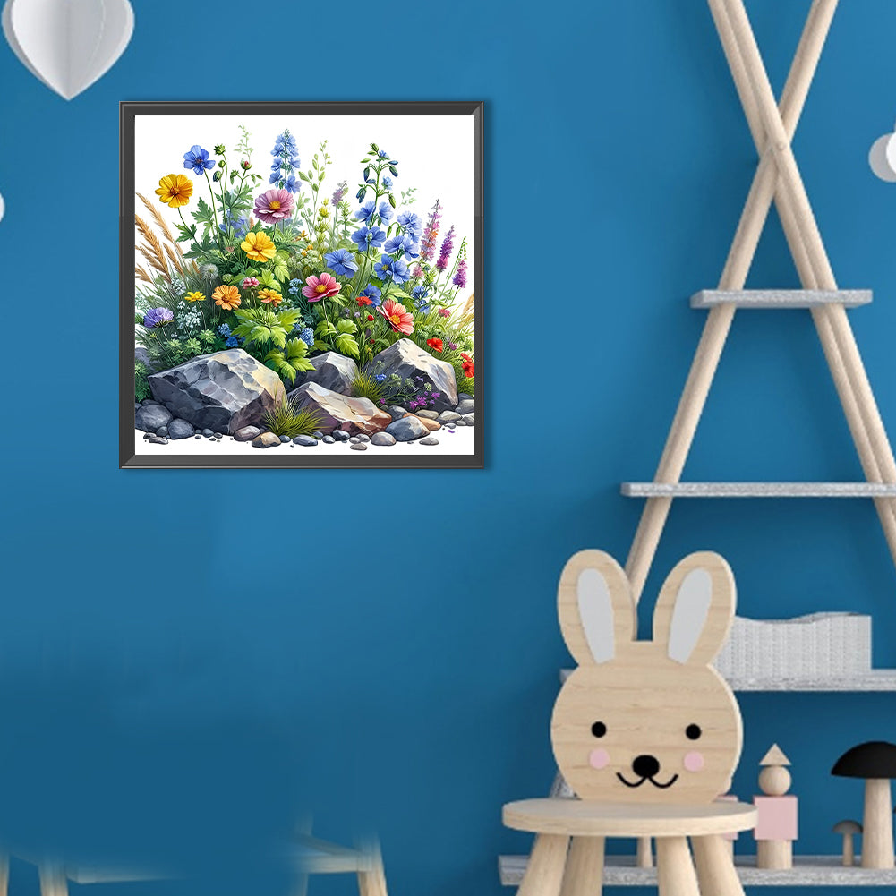 Flower Bush - Full Round Drill Diamond Painting 30*30CM