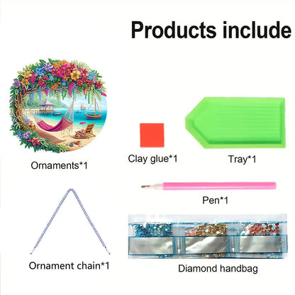 2D Flat DIY Diamond Art Pendant Diamond Painting Set Home Wall Decoration Crafts