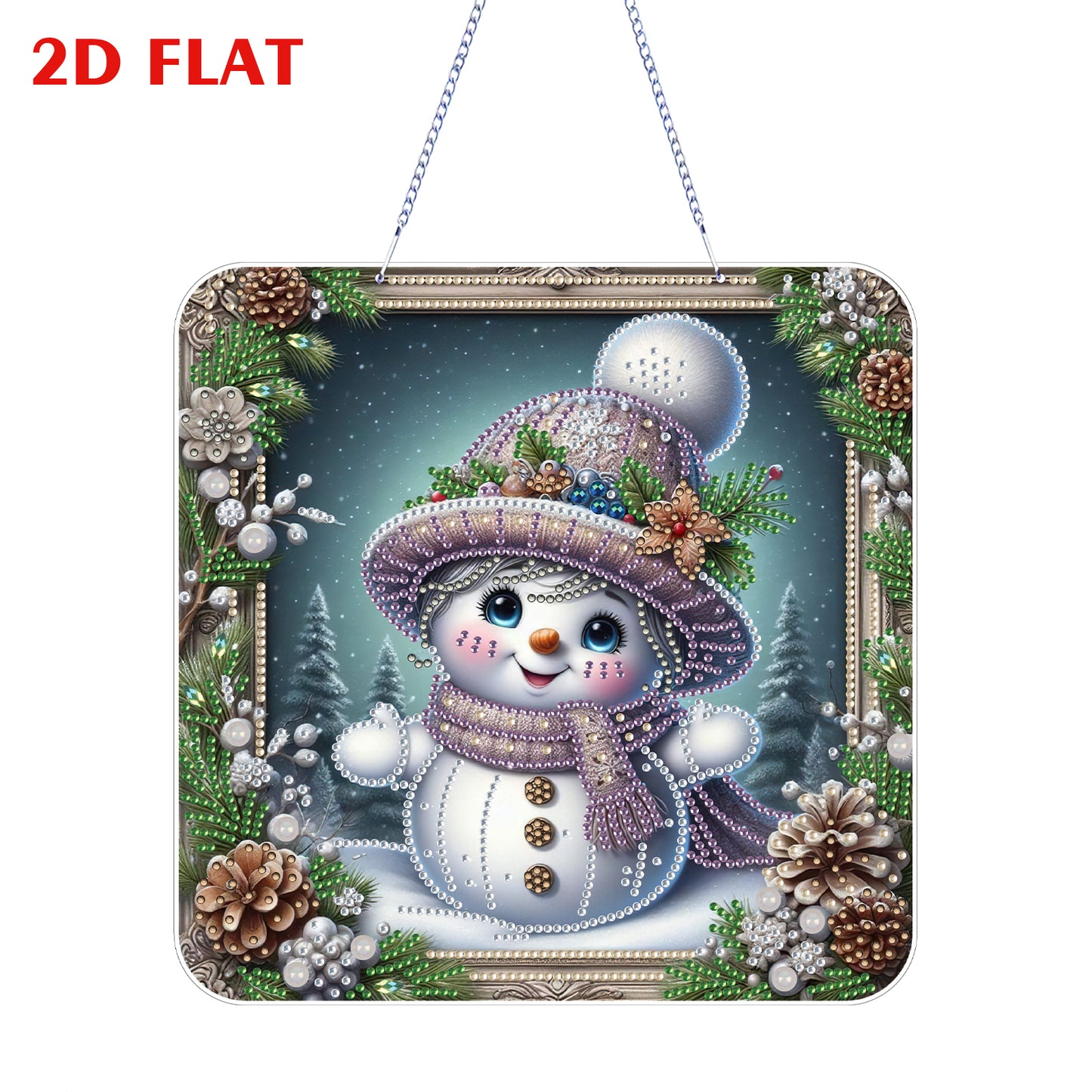 2D Flat DIY Diamond Art Pendant Diamond Painting Set Home Wall Decoration Crafts