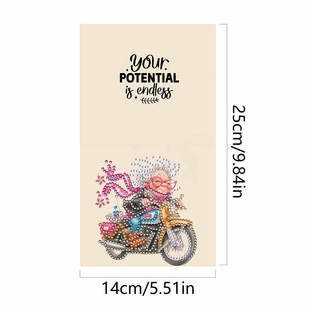 6/10/12 PCS DIY Diamond Art Greeting Cards Thank You Cards and Holiday Blessings