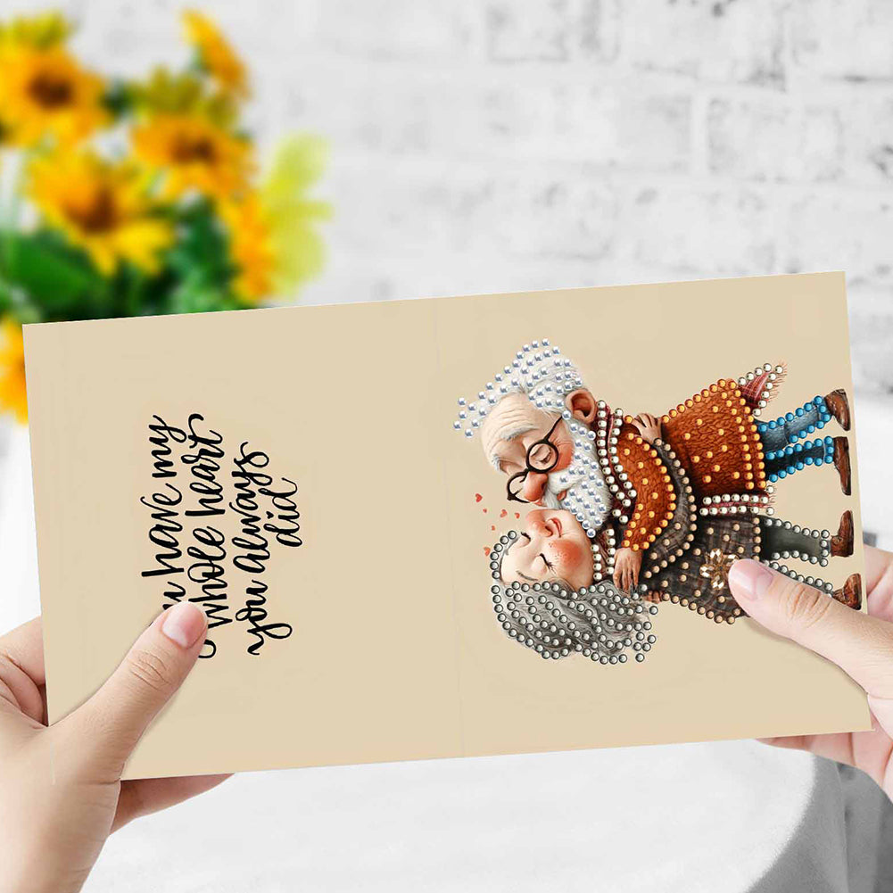 6/10/12 PCS DIY Diamond Art Greeting Cards Thank You Cards and Holiday Blessings