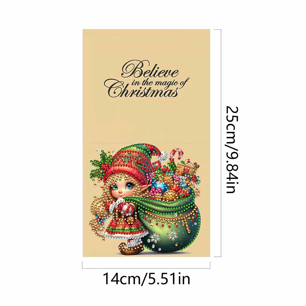 6/10/12 PCS DIY Diamond Art Greeting Cards Thank You Cards and Holiday Blessings