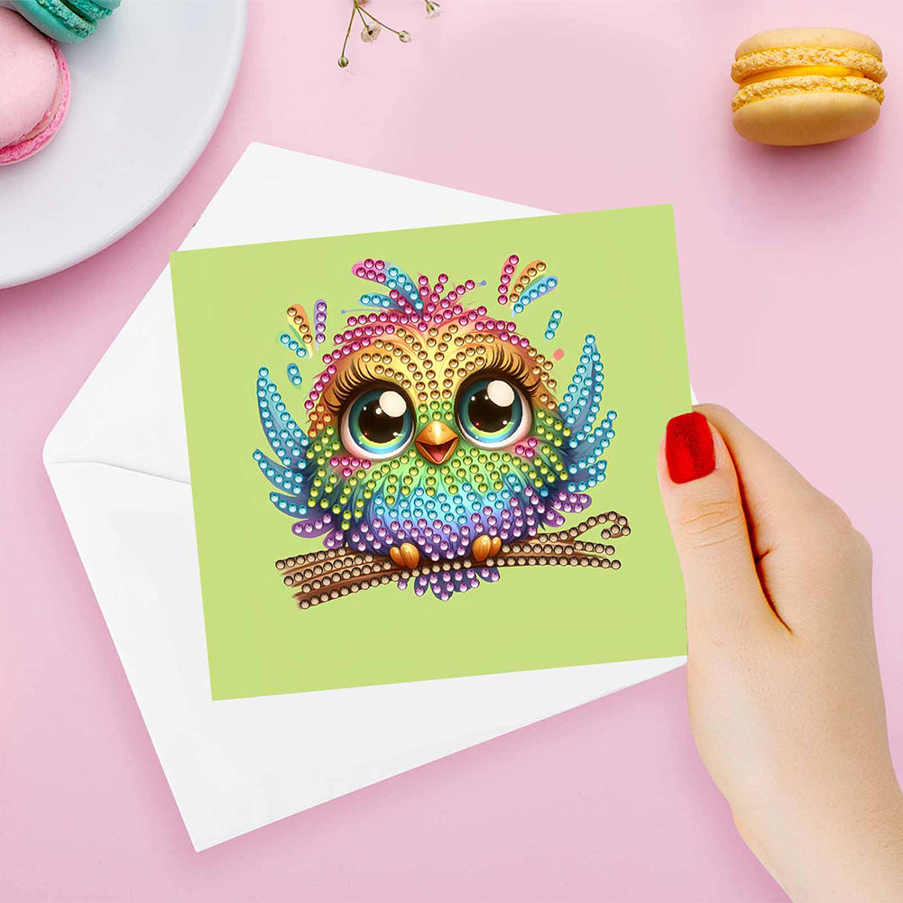 6/10/12 PCS DIY Diamond Art Greeting Cards Thank You Cards and Holiday Blessings