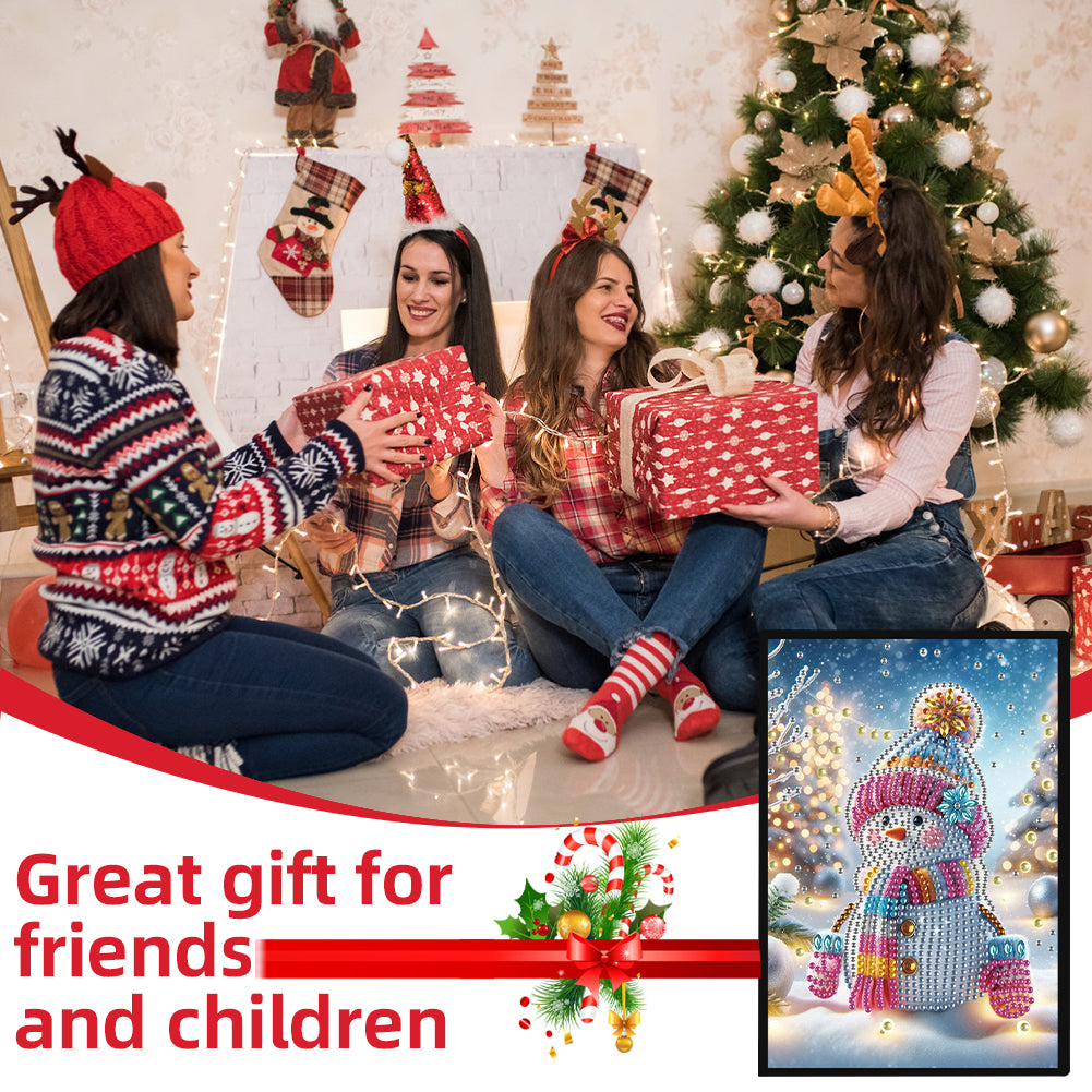 Christmas Winter Diamond Painting Diary Book with Crystal Pendant Bookmark Gifts