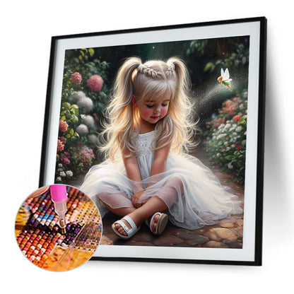 Cute Little Girl - Full Round Drill Diamond Painting 40*40CM