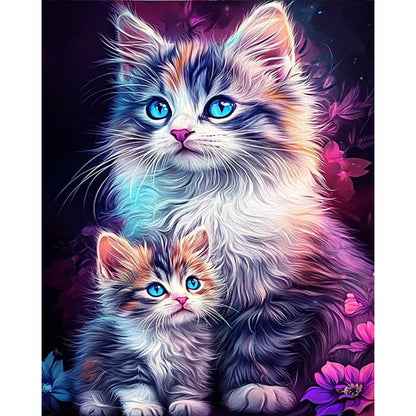 Cat - Full Round Drill Diamond Painting 40*50CM