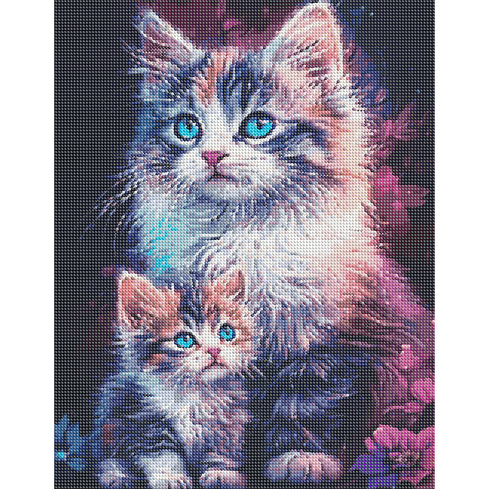 Cat - Full Round Drill Diamond Painting 40*50CM