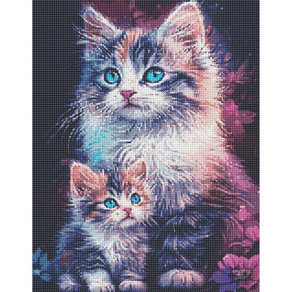 Cat - Full Round Drill Diamond Painting 40*50CM