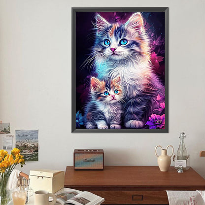 Cat - Full Round Drill Diamond Painting 40*50CM