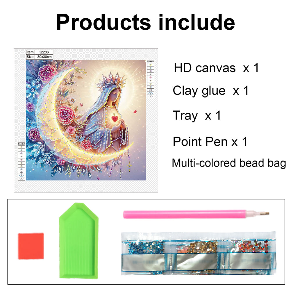 Religion Madonna - Special Shaped Drill Diamond Painting 30*30CM