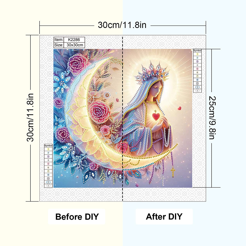 Religion Madonna - Special Shaped Drill Diamond Painting 30*30CM