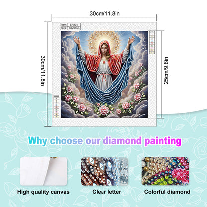 Religion Madonna - Special Shaped Drill Diamond Painting 30*30CM