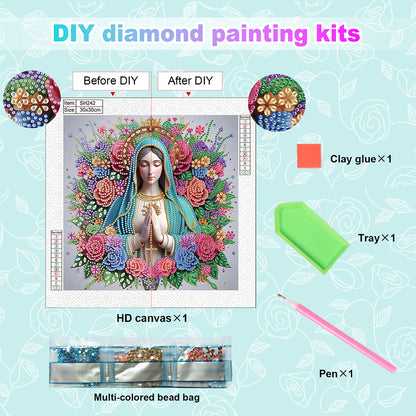 Religion Madonna - Special Shaped Drill Diamond Painting 30*30CM