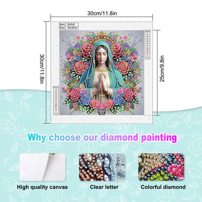 Religion Madonna - Special Shaped Drill Diamond Painting 30*30CM