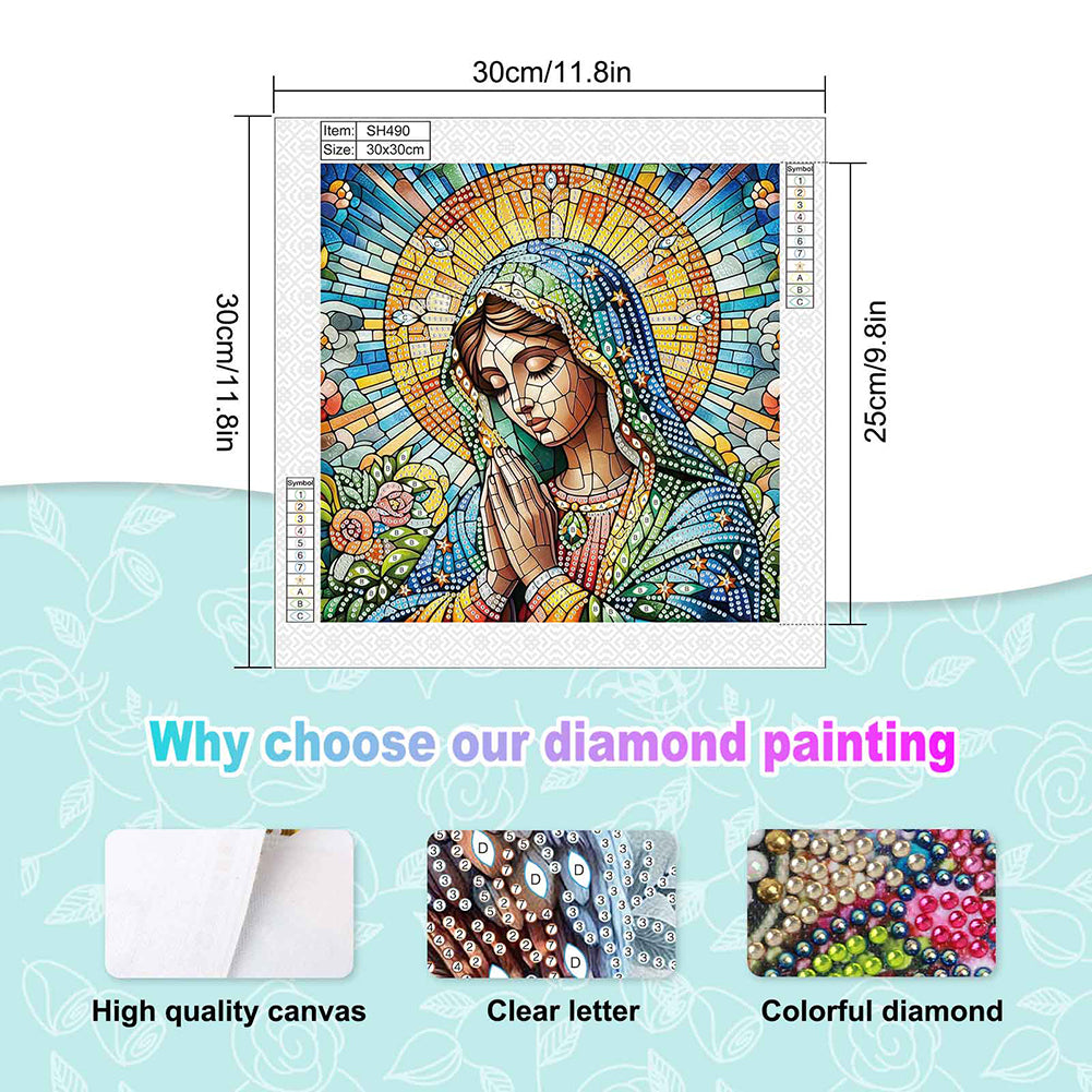 Religion Madonna - Special Shaped Drill Diamond Painting 30*30CM