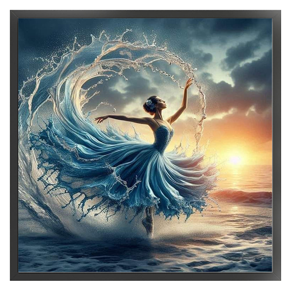 Surf Girl - 11CT Stamped Cross Stitch 45*45CM