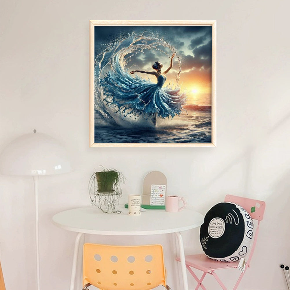 Surf Girl - 11CT Stamped Cross Stitch 45*45CM