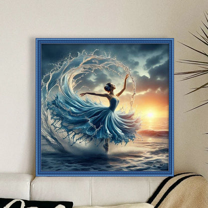 Surf Girl - 11CT Stamped Cross Stitch 45*45CM