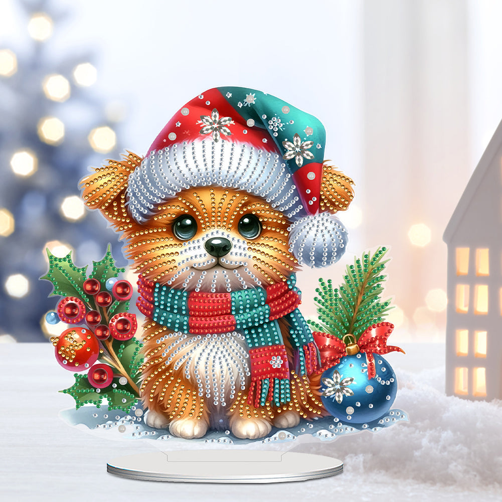 2D Flat Christmas Table Top Diamond Painting Ornament Kits Double-sided Effect
